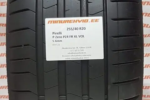 Used summer tire 255/40R20 Pirelli P Zero PZ4 FR XL VOL