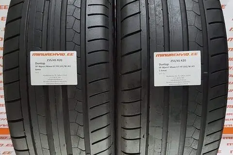 Used summer tire 255/45R20 Dunlop SP Sport Maxx GT FR 101/W AO
