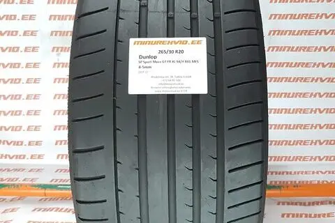 Used summer tire 265/30R20 Dunlop SP Sport Maxx GT FR XL 94/Y R01 MFS