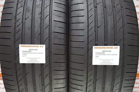 Used summer tire 285/45R20 Continental ContiSportContact 5 FR XL 112/Y AO