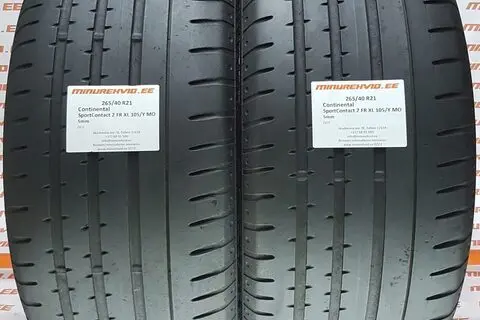 Used summer tire 265/40R21 Continental SportContact 2 FR XL 105/Y MO