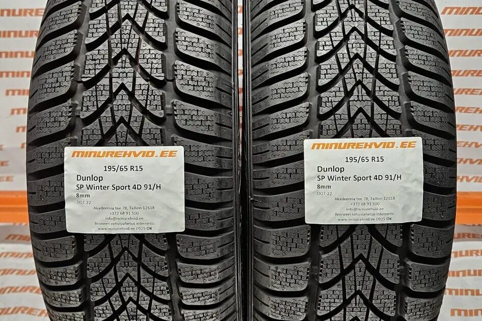 Kasutatud lamellrehv 195/65R15 Dunlop SP Winter Sport 4D 91/H