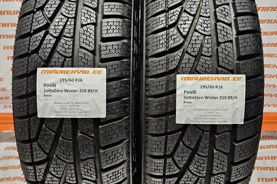 Kasutatud lamellrehv 195/60R16 Pirelli SottoZero Winter 210 89/H