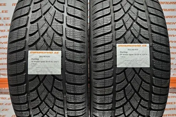 Подержанный нешипованная шина 265/40R20 Dunlop SP Winter Sport 3D FR XL 104/V