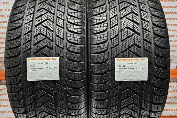 Подержанный нешипованная шина 275/45R20 Pirelli Scorpion Winter FR XL 110/V