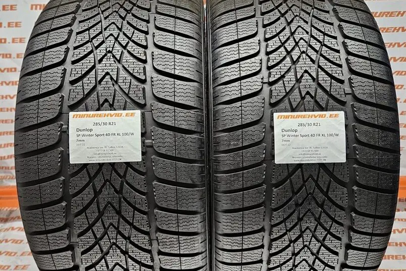 Подержанный нешипованная шина 285/30R21 Dunlop SP Winter Sport 4D FR XL 100/W