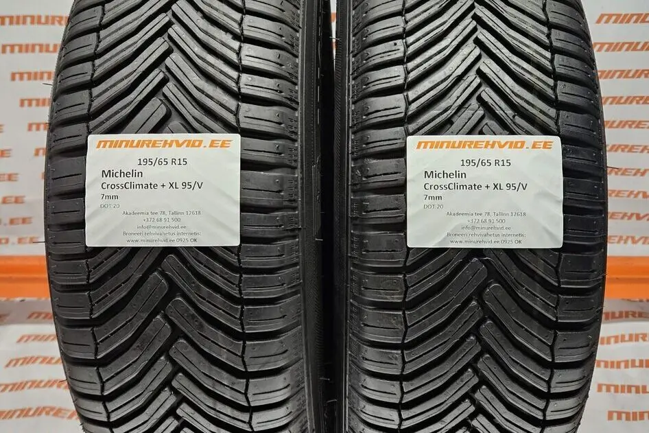 Подержанный нешипованная шина 195/65R15 Michelin CrossClimate + XL 95/V