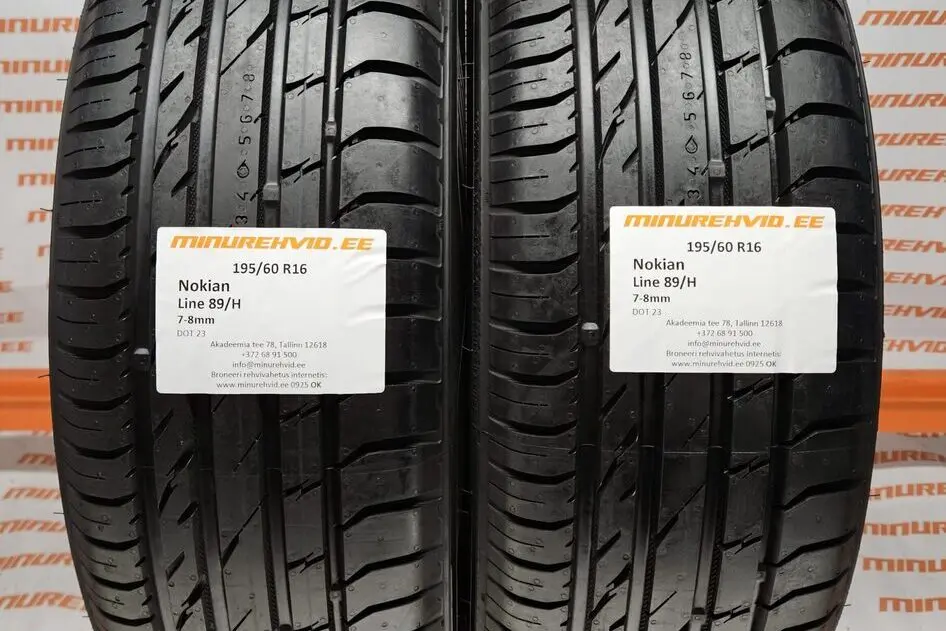 Подержанный летняя шина 195/60R16 Nokian Line 89/H
