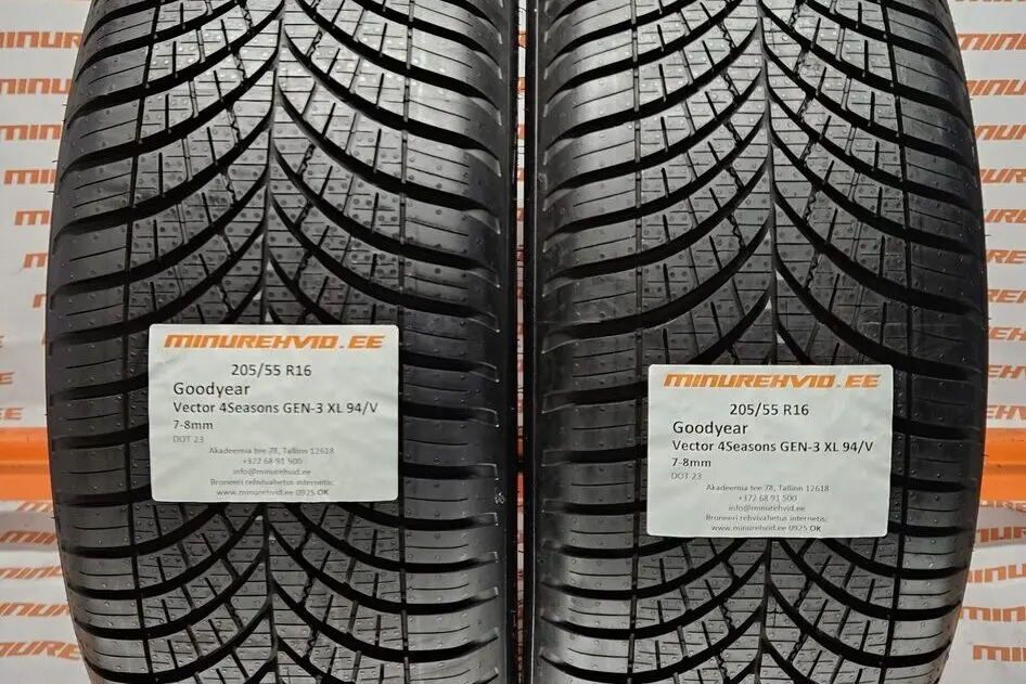 Used studless winter tire 205/55R16 GoodYear Vector 4Seasons GEN-3 XL 94/V