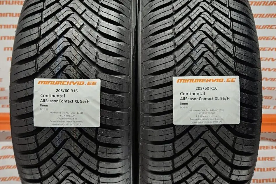 Подержанный нешипованная шина 205/60R16 Continental AllSeasonContact XL 96/H