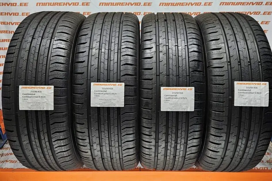 Подержанный летняя шина 215/60R16 Continental ContiEcoContact 5 95/V