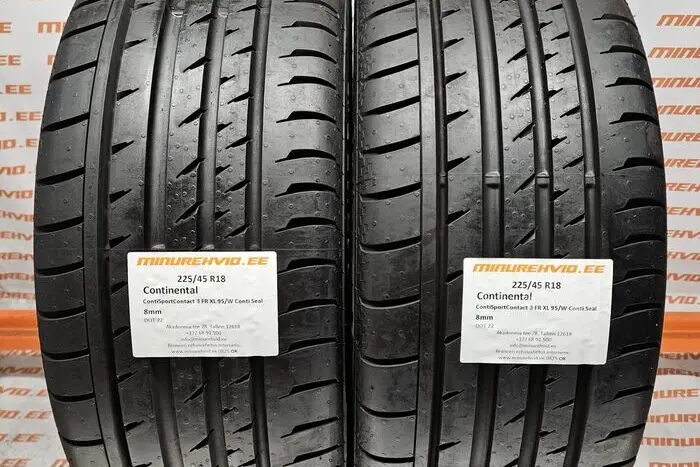 Used summer tire 225/45R18 Continental ContiSportContact 3 FR XL 95/W Conti Seal