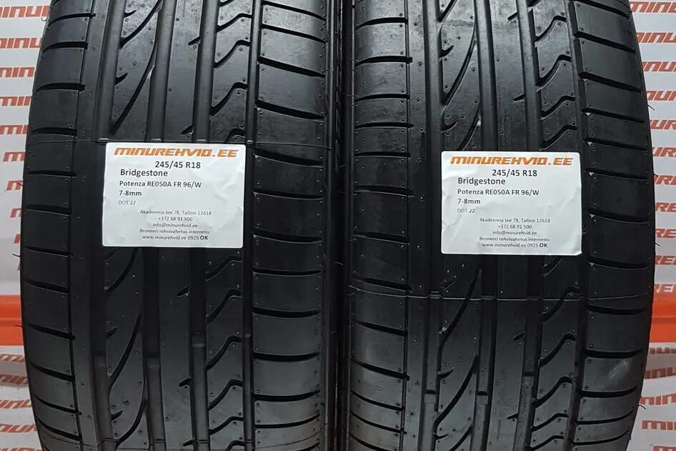 Подержанный летняя шина 245/45R18 Bridgestone Potenza RE050A FR 96/W