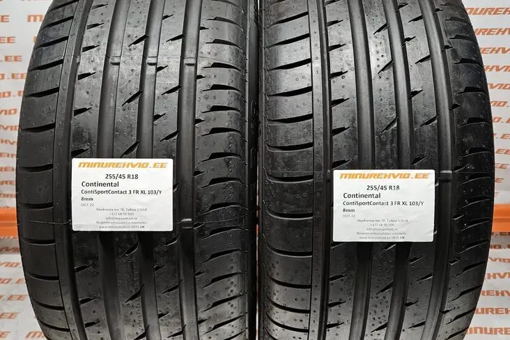 Used summer tire 255/45R18 Continental ContiSportContact 3 FR XL 103/Y