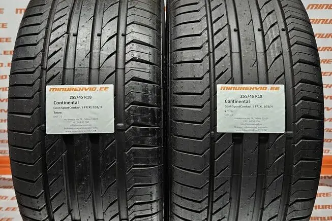 Used summer tire 255/45R18 Continental ContiSportContact 5 FR XL 103/H