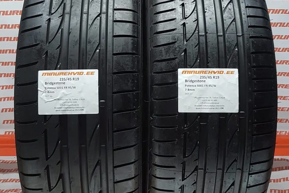 Подержанный летняя шина 235/45R19 Bridgestone Potenza S001 FR 95/W