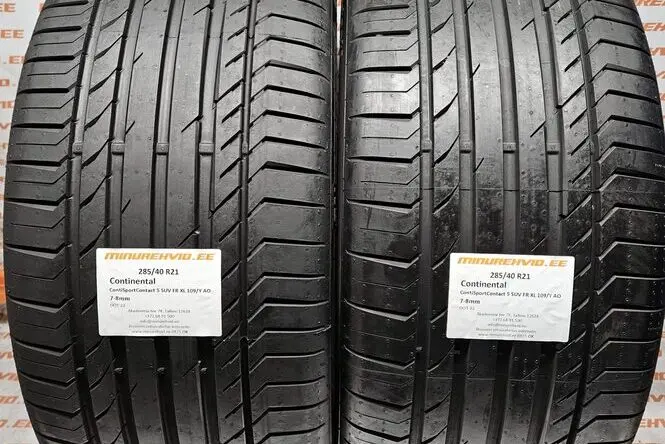 Used summer tire 285/40R21 Continental ContiSportContact 5 SUV FR XL 109/Y AO