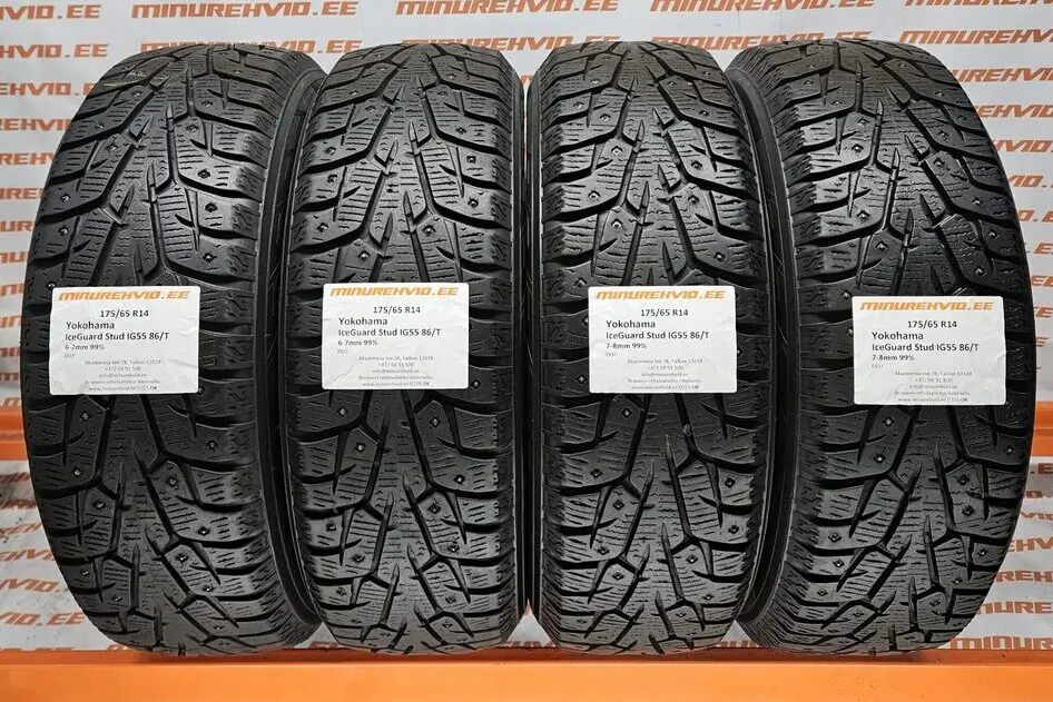Подержанный шипованная шина 175/65R14 Yokohama IceGuard Stud IG55 86/T