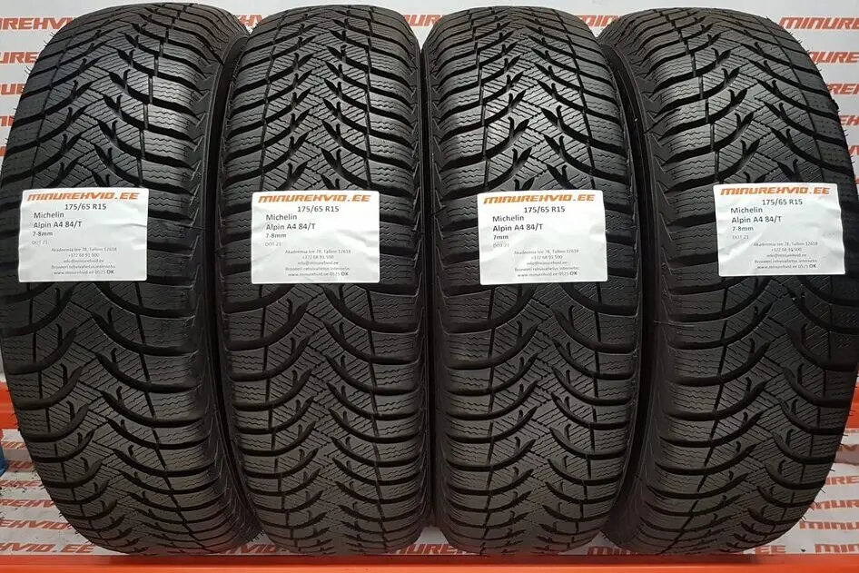 Used studless winter tire 175/65R15 Michelin Alpin A4 84/T