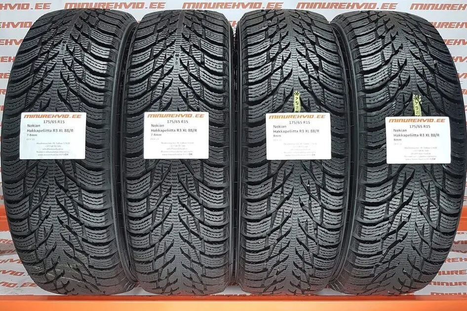 Used studless winter tire 175/65R15 Nokian Hakkapeliitta R3 XL 88/R