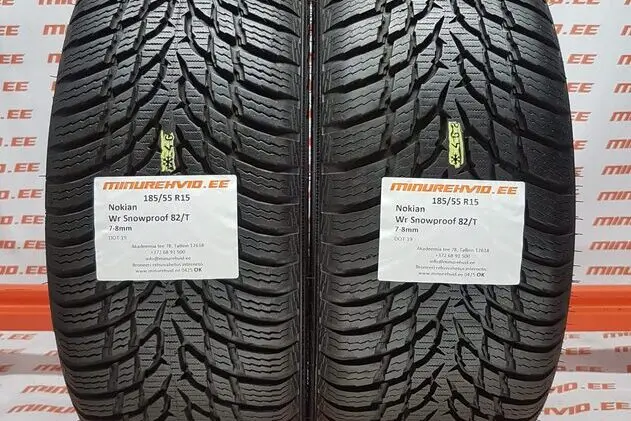 Used studless winter tire 185/55R15 Nokian Wr Snowproof 82/T