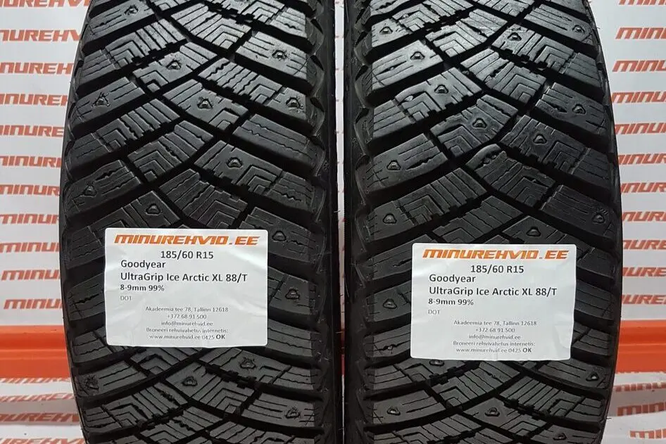 Подержанный шипованная шина 185/60R15 GoodYear UltraGrip Ice Arctic XL 88/T