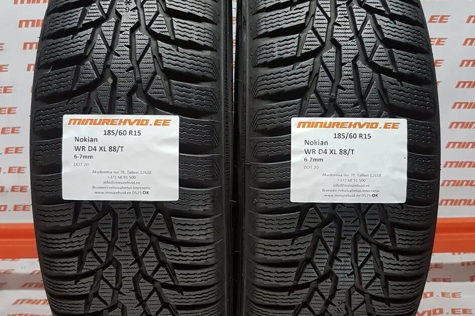 Подержанный нешипованная шина 185/60R15 Nokian WR D4 XL 88/T