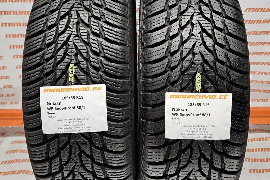 Подержанный нешипованная шина 185/65R15 Nokian WR SnowProof 88/T