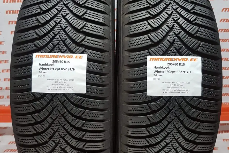 Подержанный нешипованная шина 205/60R15 Hankook Winter i*Cept RS2 91/H