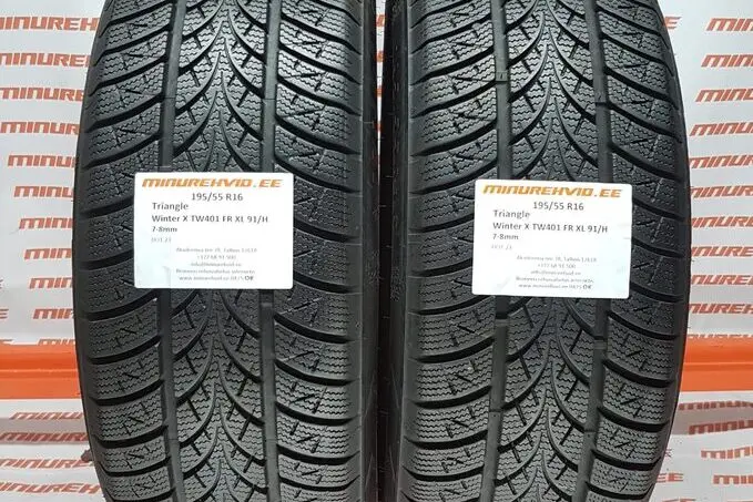 Подержанный нешипованная шина 195/55R16 Triangle Winter X TW401 FR XL 91/H