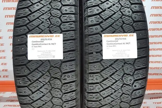 Подержанный шипованная шина 205/55R16 Continental ContiIceContact XL 94/T