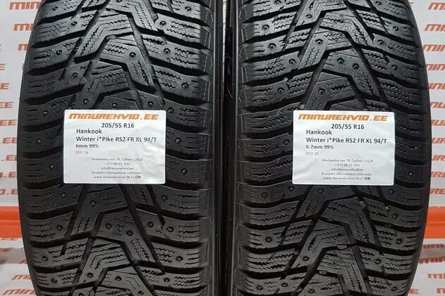 Подержанный шипованная шина 205/55R16 Hankook Winter i*Pike RS2 FR XL 94/T