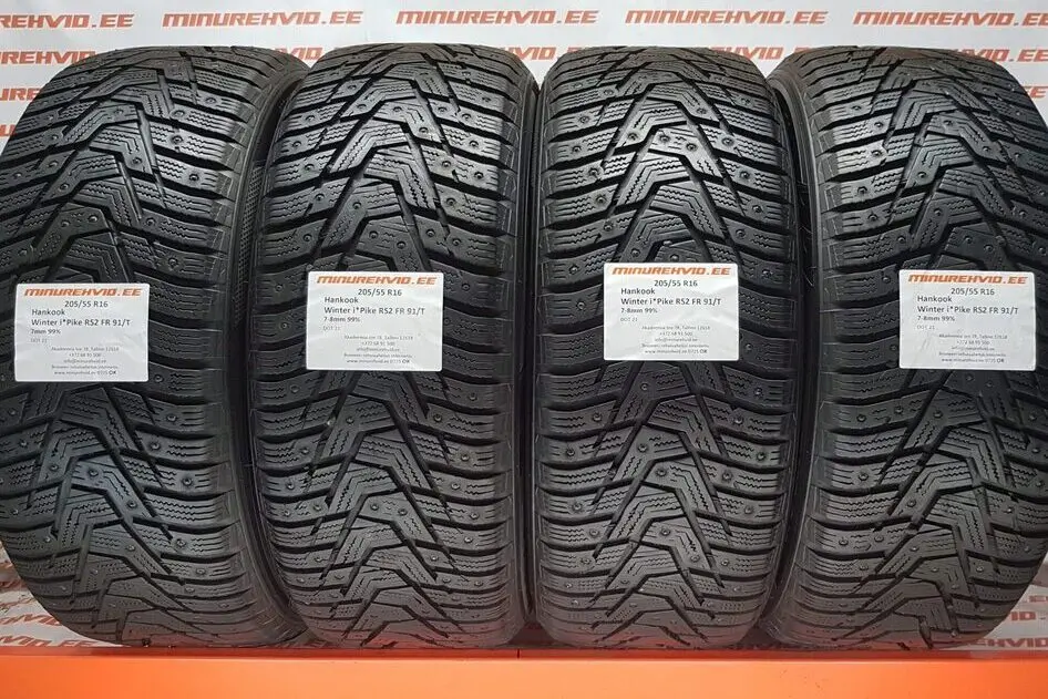 Подержанный шипованная шина 205/55R16 Hankook Winter i*Pike RS2 FR 91/T