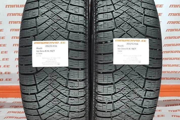 Подержанный нешипованная шина 205/55R16 Pirelli Ice Zero R XL 94/T
