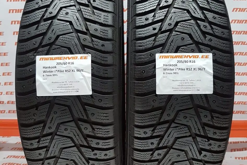 Подержанный шипованная шина 205/60R16 Hankook Winter i*Pike RS2 XL 96/T