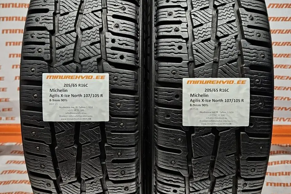 Подержанный шипованная шина 205/65R16 Michelin Agilis X-Ice North 107/105 R