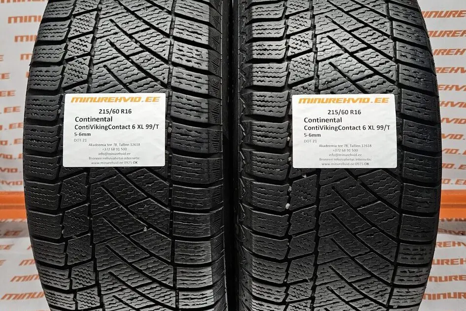 Kasutatud lamellrehv 215/60R16 Continental ContiVikingContact 6 XL 99/T.