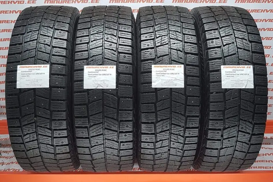 Подержанный шипованная шина 215/65R16 Continental VanContact Ice 109/107 R