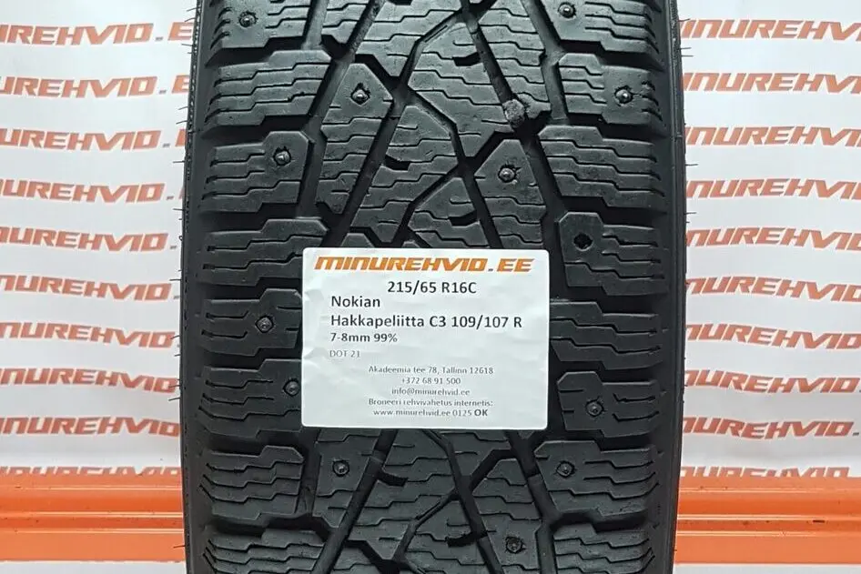 Подержанный шипованная шина 215/65R16 Nokian Hakkapeliitta C3 109/107/R.