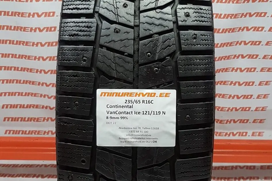 Подержанный шипованная шина 235/65R16 Continental VanContact Ice 121/119 N