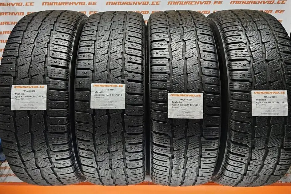 Подержанный шипованная шина 235/65R16 Michelin Agilis X-Ice North 115/113 R/