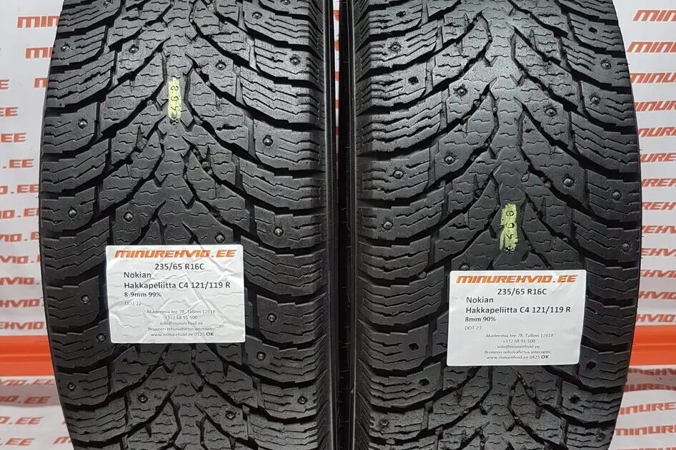 Подержанный шипованная шина 235/65R16 Nokian Hakkapeliitta C4 121/119 R