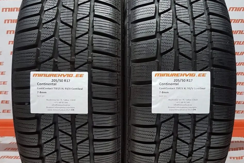 Подержанный нешипованная шина 205/50R17 Continental ContiContact TS815 XL 93/V ContiSeal
