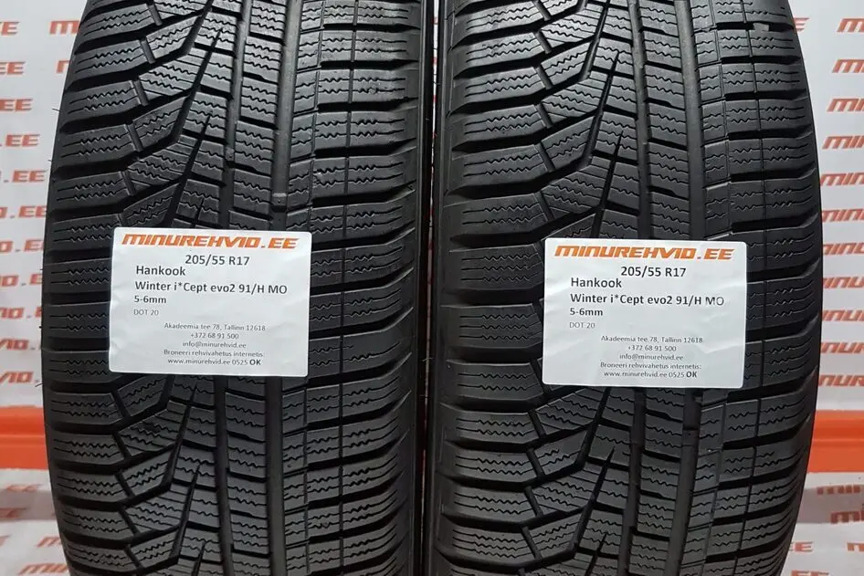 Подержанный нешипованная шина 205/55R17 Hankook Winter i*Cept Evo 2 91/H MO