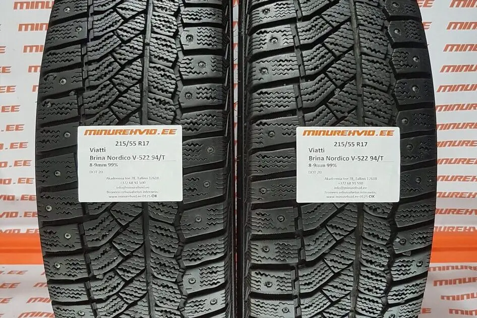 Подержанный шипованная шина 215/55R17 Viatti Brina Nordico V-522 94/T