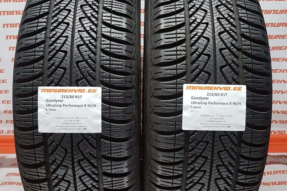 Подержанный нешипованная шина 215/60R17 GoodYear UltraGrip Performace 8 96/H