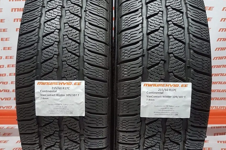 Подержанный нешипованная шина 215/60R17 Continental VanContact Winter 109/107 T
