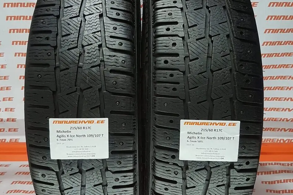 Подержанный шипованная шина 215/60R17 Michelin Agilis X-Ice North 109/107 T