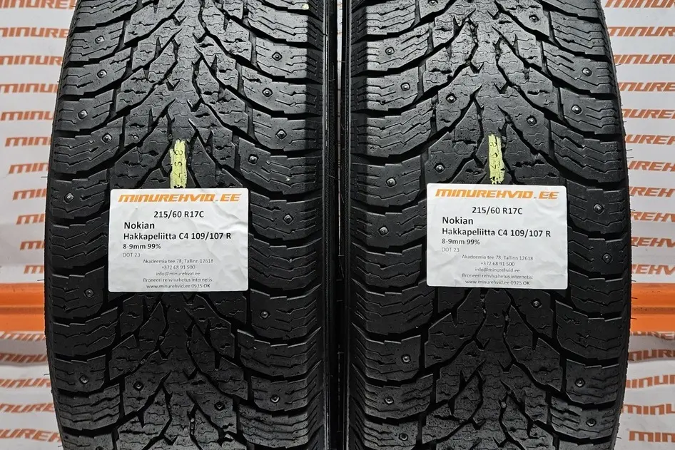 Подержанный шипованная шина 215/60R17 Nokian Hakkapeliitta C4 109/107 R/
