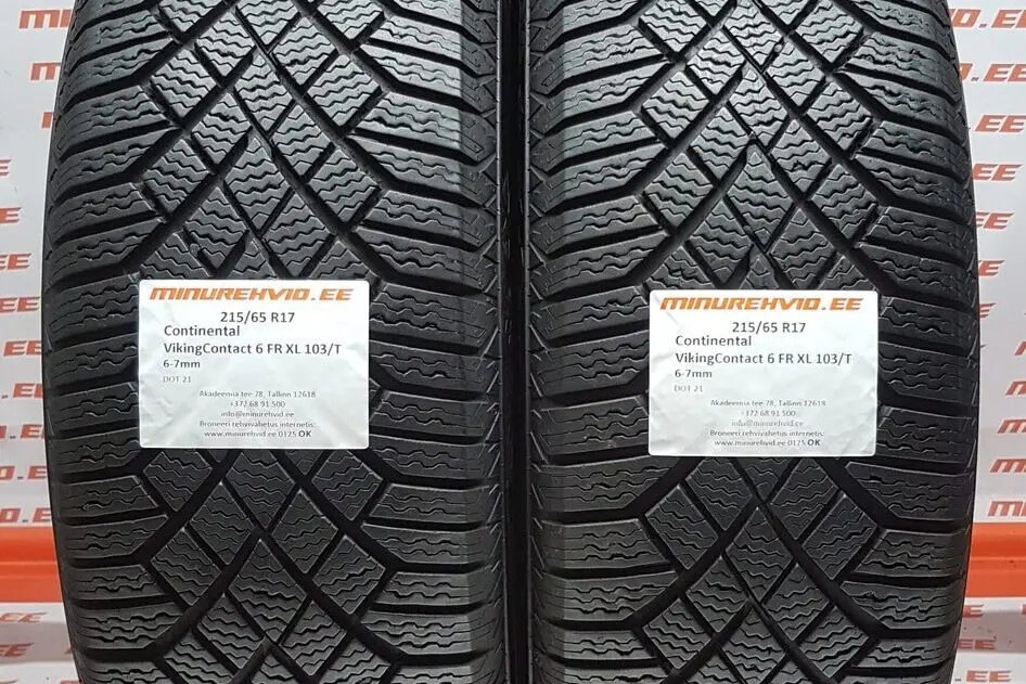Подержанный нешипованная шина 215/65R17 Continental VikingContact 7 FR XL 103/T
